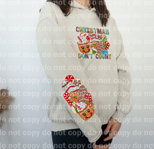 Christmas Calories Don't Count with Optional Sleeve Design Dream Print or Sublimation Print