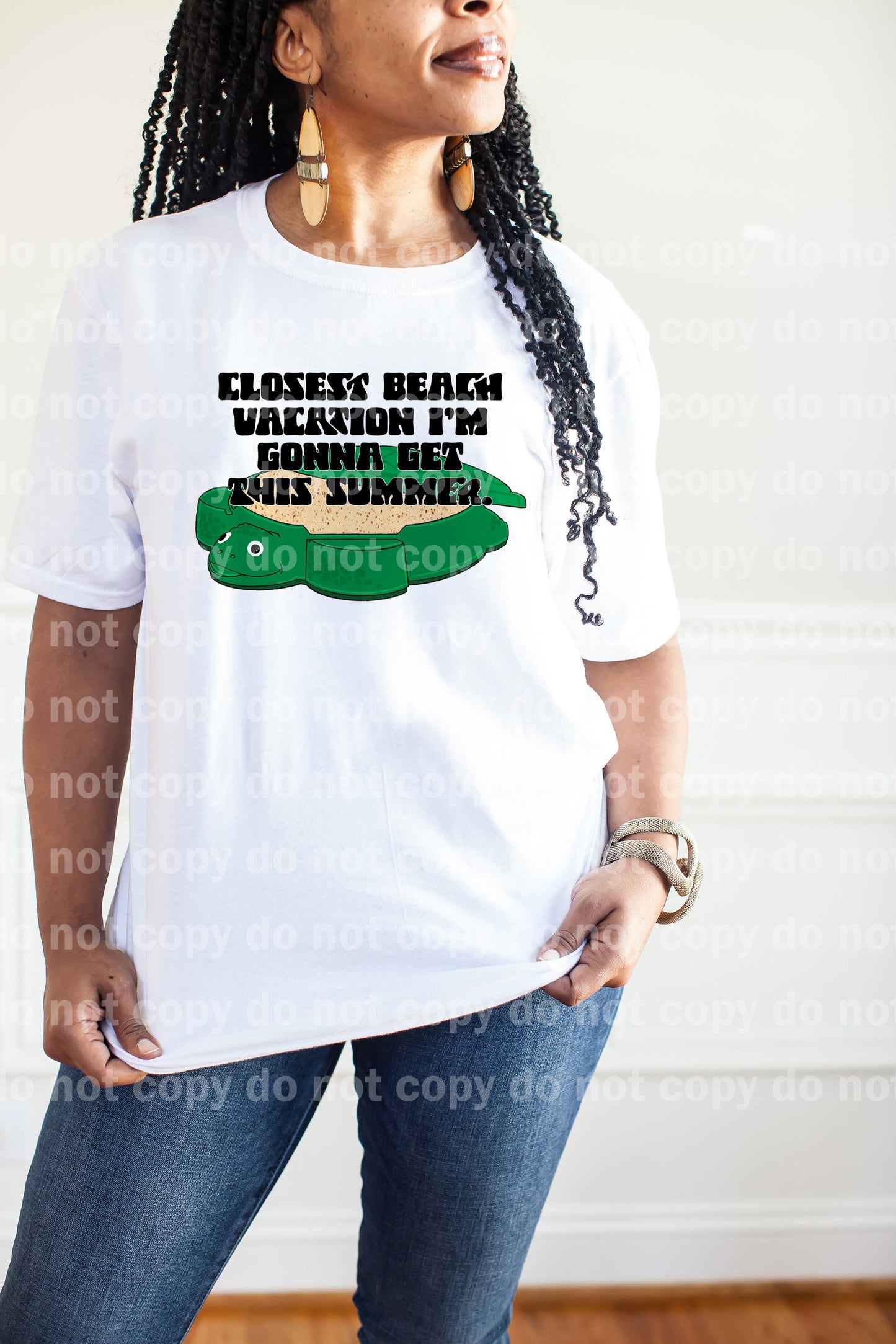 Closest Beach Vacation Black/White Font Dream Print or Sublimation Print