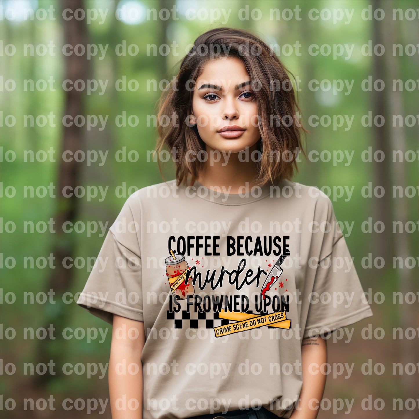 Coffee Because Murder is Frowned Upon with Optional Sleeve Design