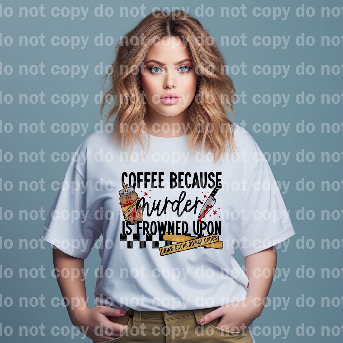 Coffee Because Murder is Frowned Upon with Optional Sleeve Design