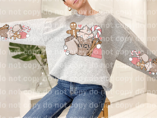 Cozy Things with Optional Two Rows Sleeve Designs Dream Print or Sublimation Print