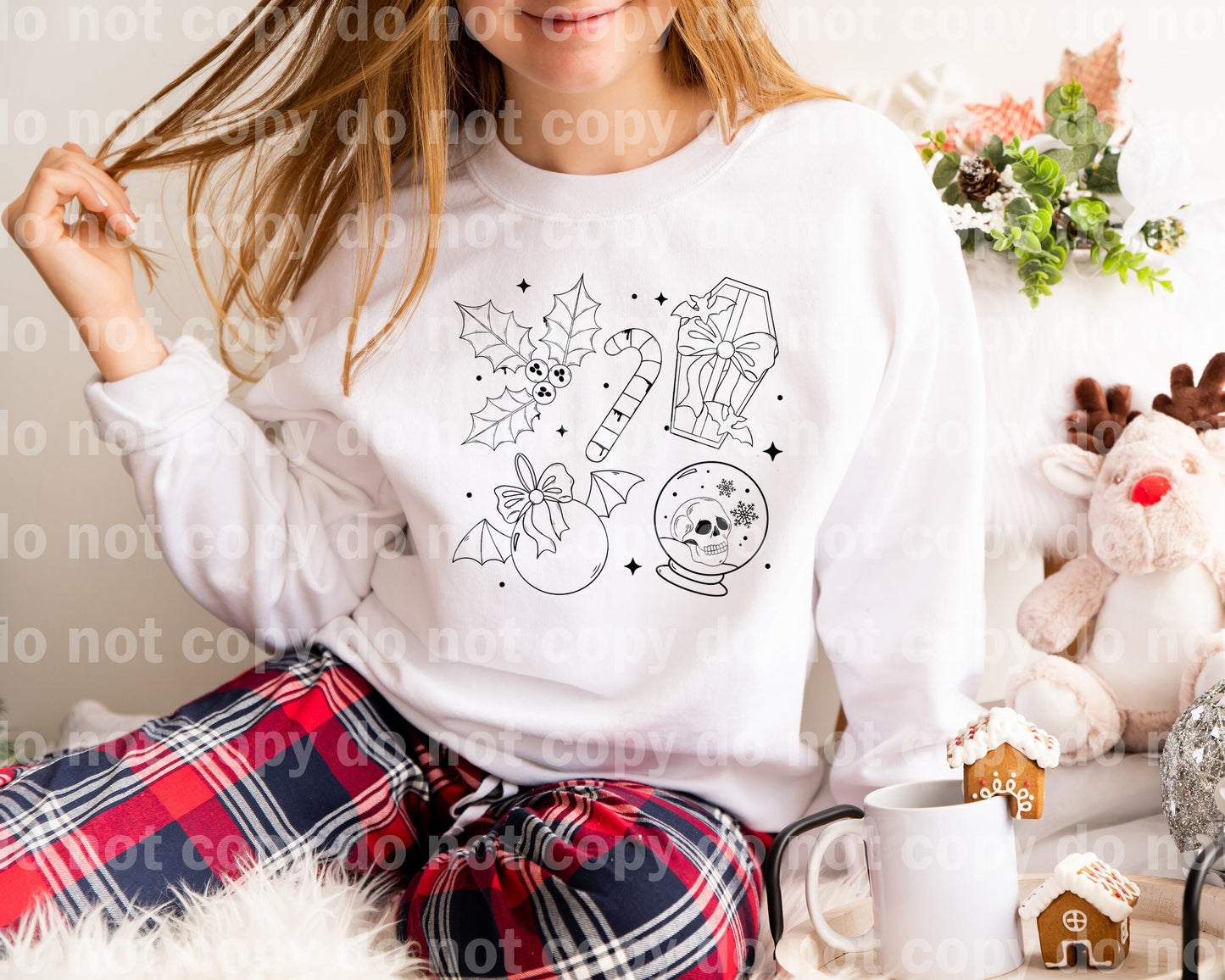 Creepy Christmas Doodles Full Color/One Color Dream Print or Sublimation Print