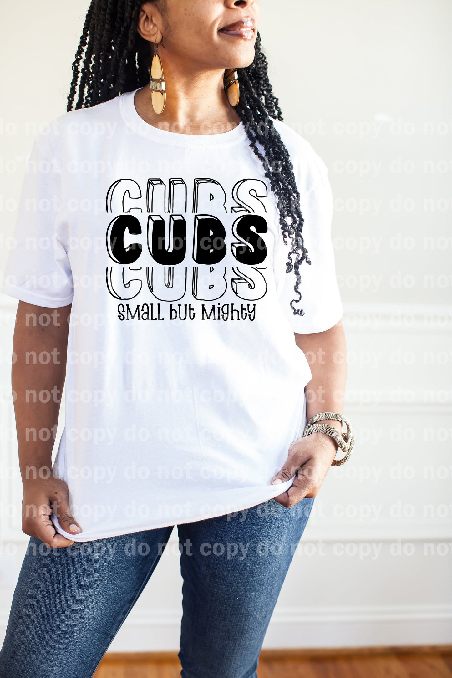 Cubs Small But Mighty Black/White Dream Print or Sublimation Print
