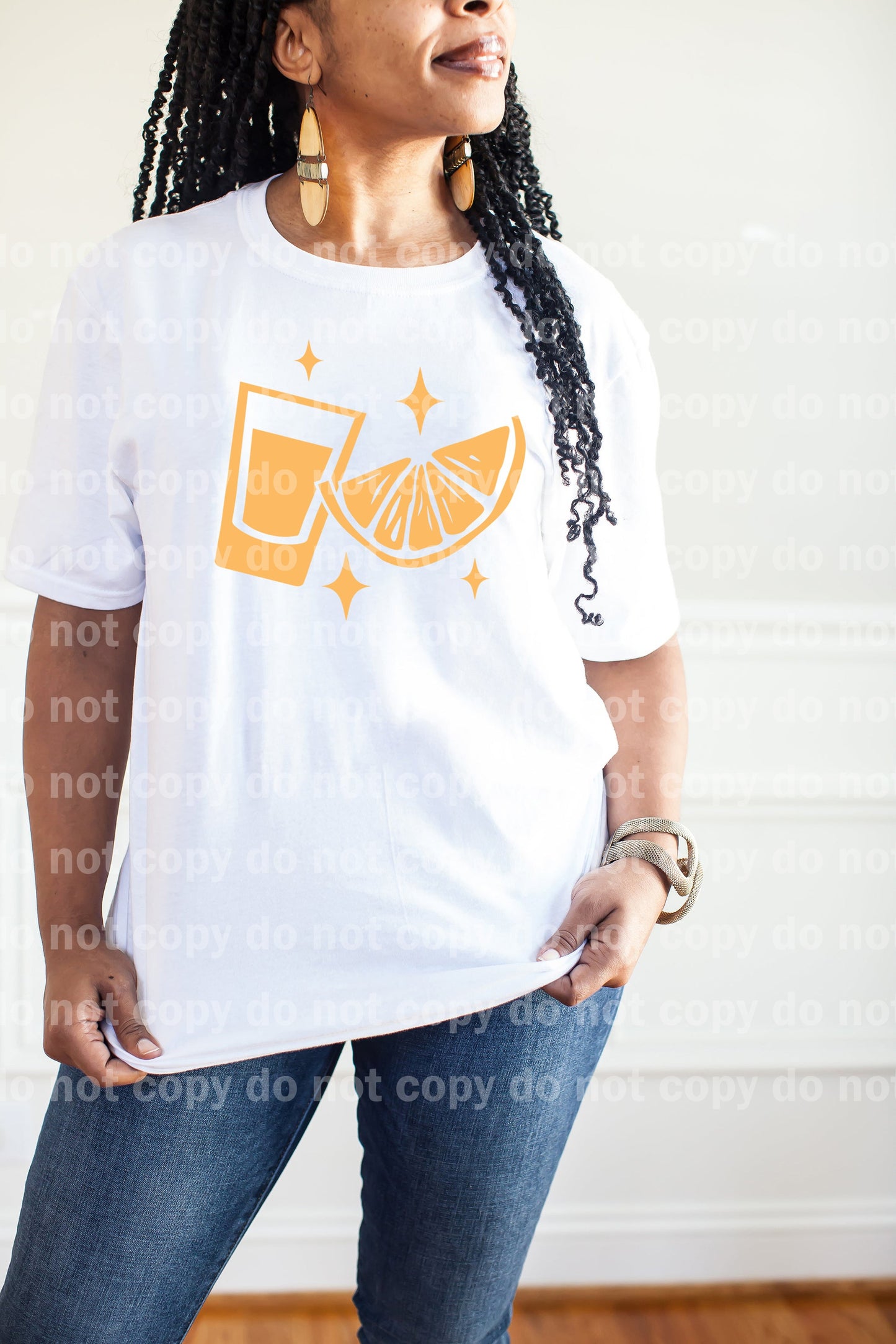 Cup And Lemon Orange Distressed/Non Distressed Dream Print or Sublimation Print