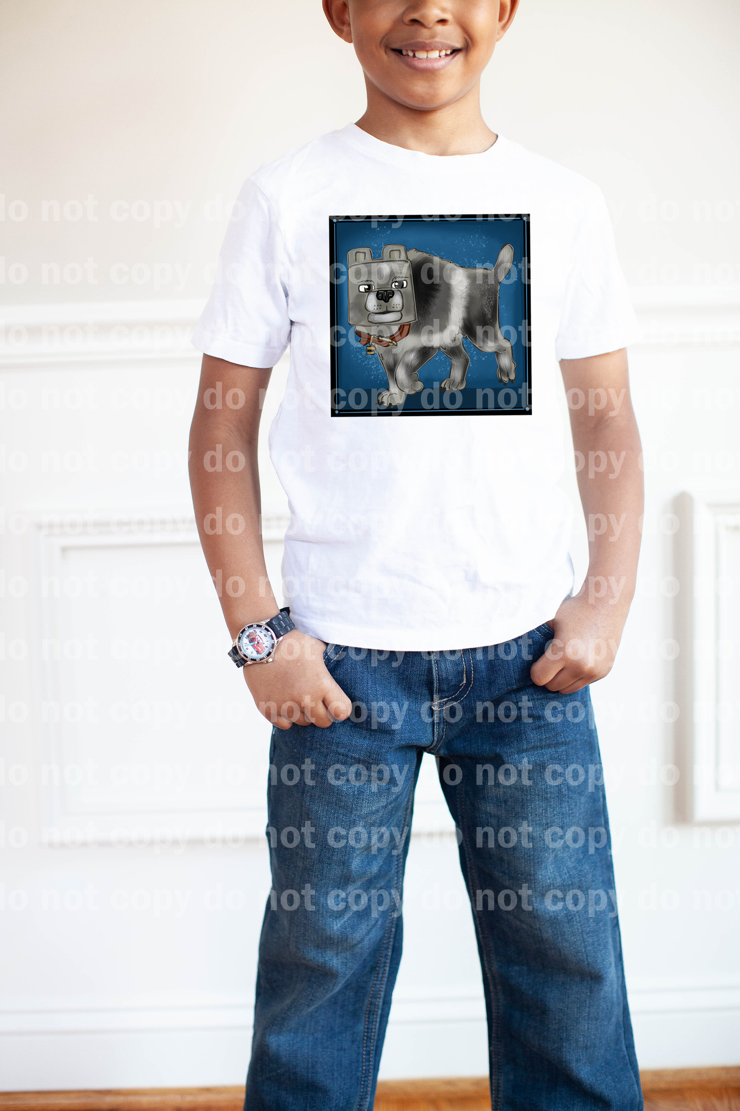 Blocky Dog With Background