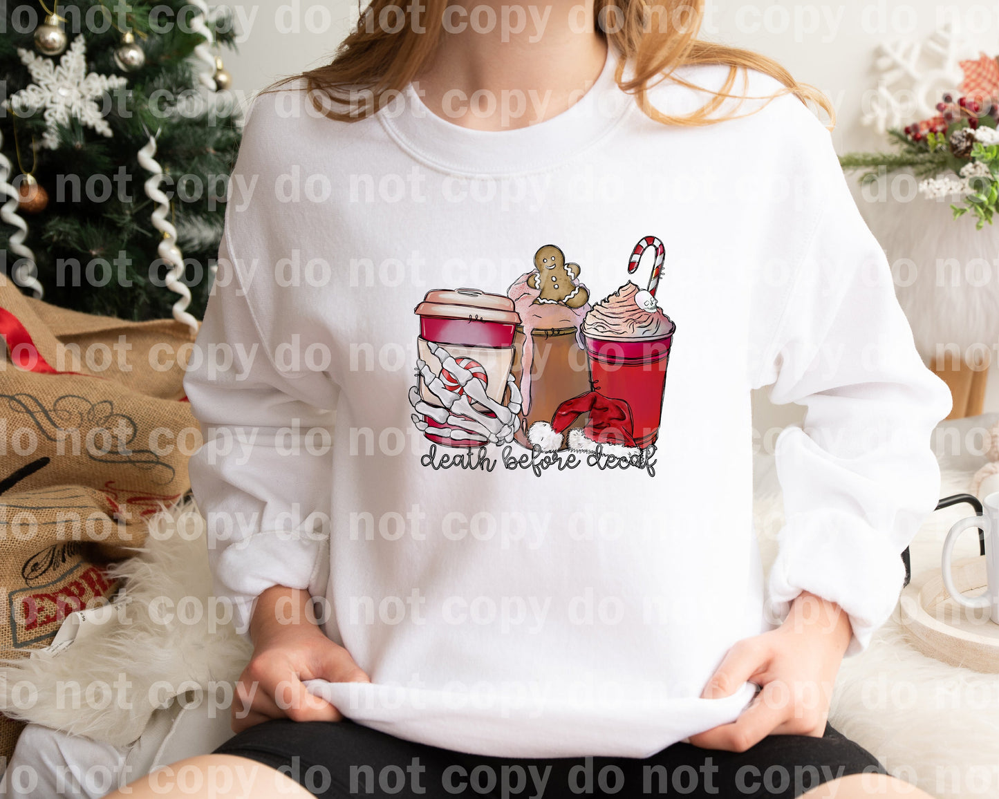 Death Before Decaf Christmas Dream Print or Sublimation Print