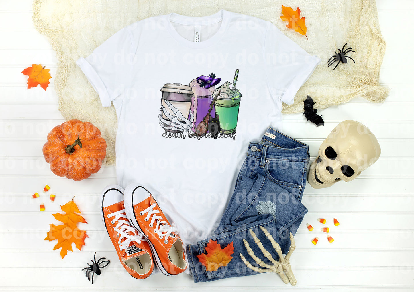 Death Before Decaf Halloween Dream Print or Sublimation Print