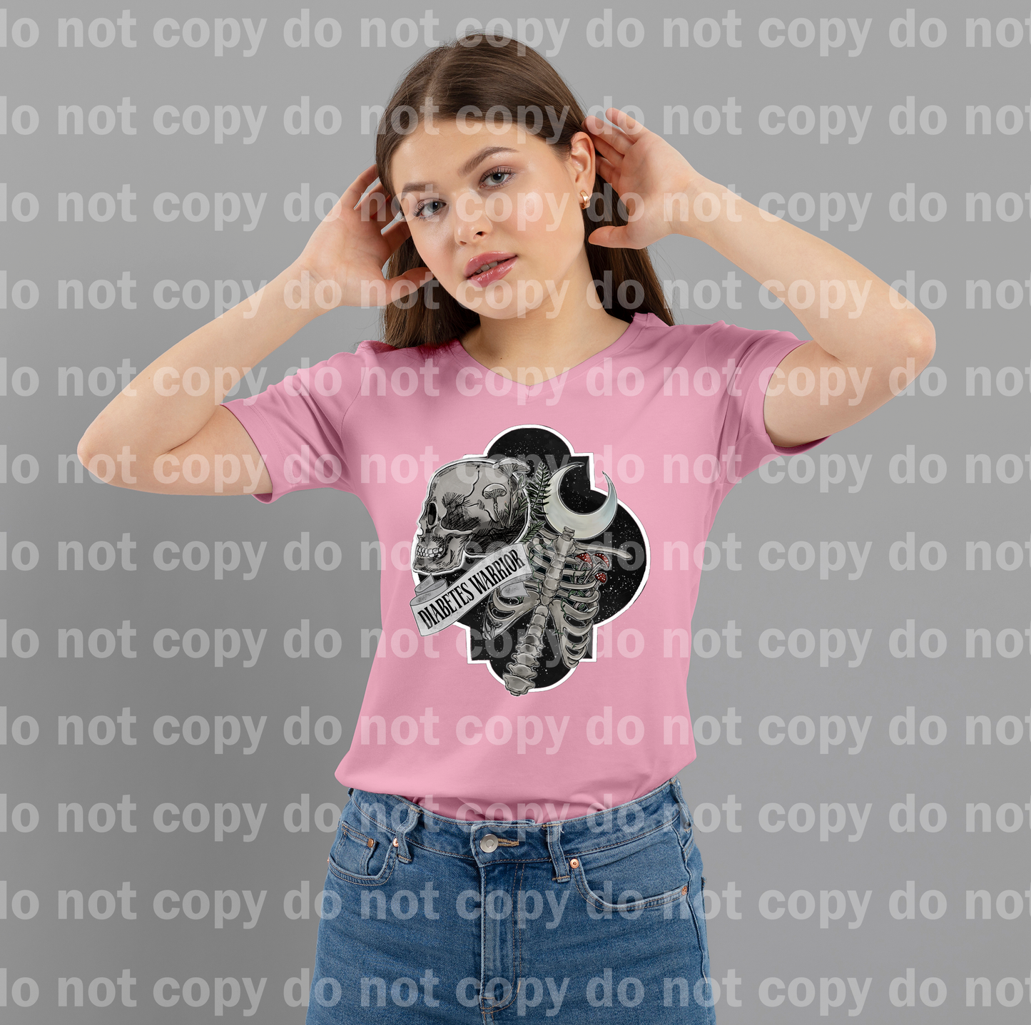 Diabetes Warrior Skull Moon Emblem