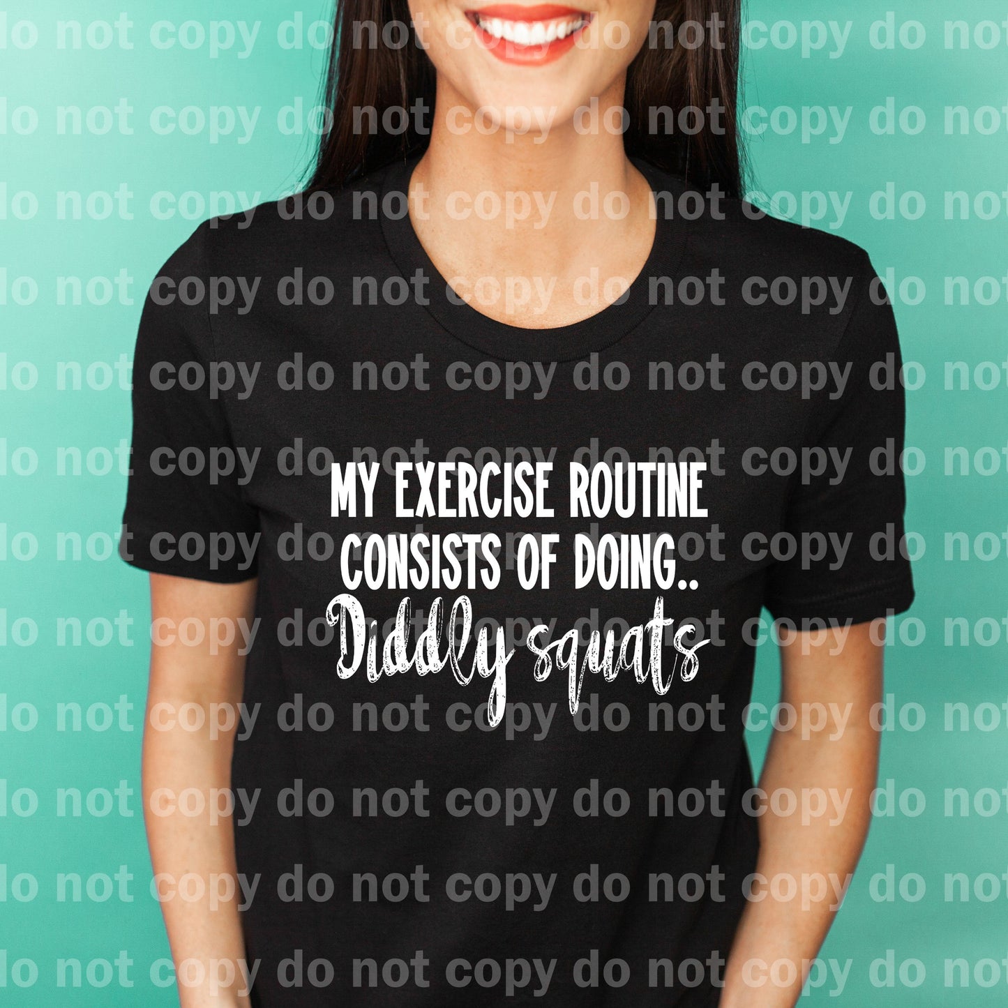 My Exercise Routine Consists Of Doing Diddly Squats Black/White Dream Print or Sublimation Print