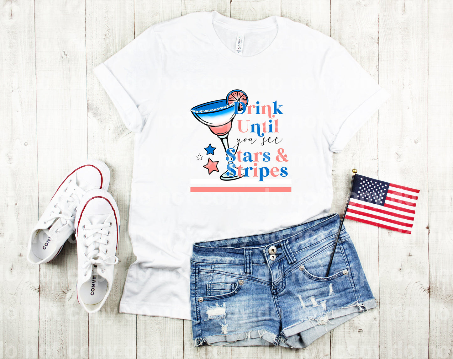 Drink Until You See Stars And Stripes Dream Print or Sublimation Print