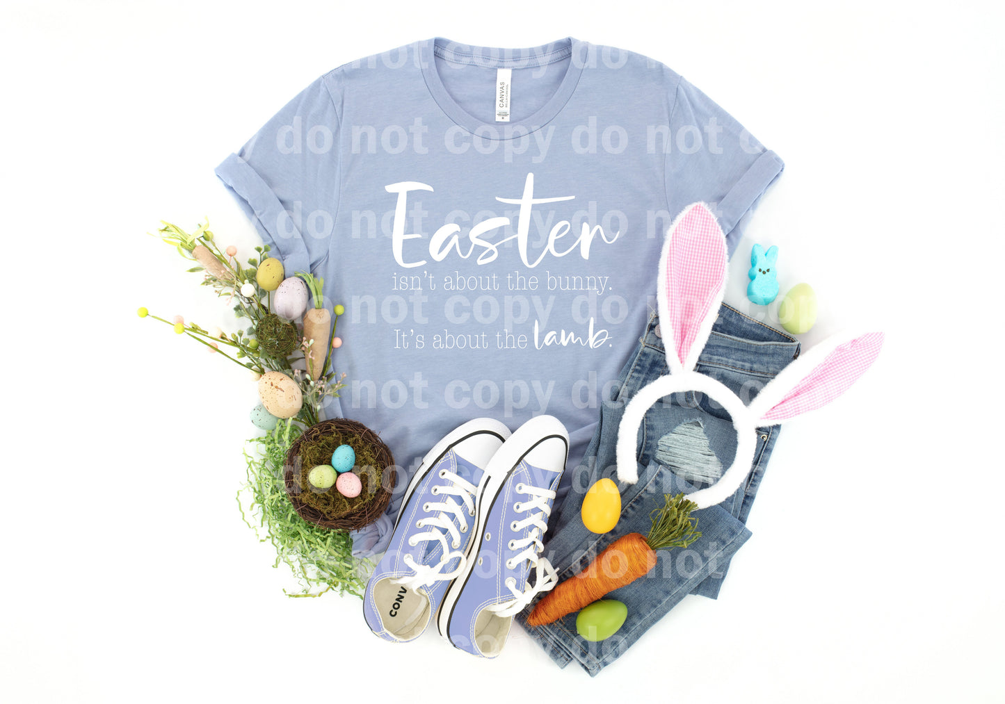 Easter Isn't About The Bunny It's About The Lamb Black/White Dream Print or Sublimation Print