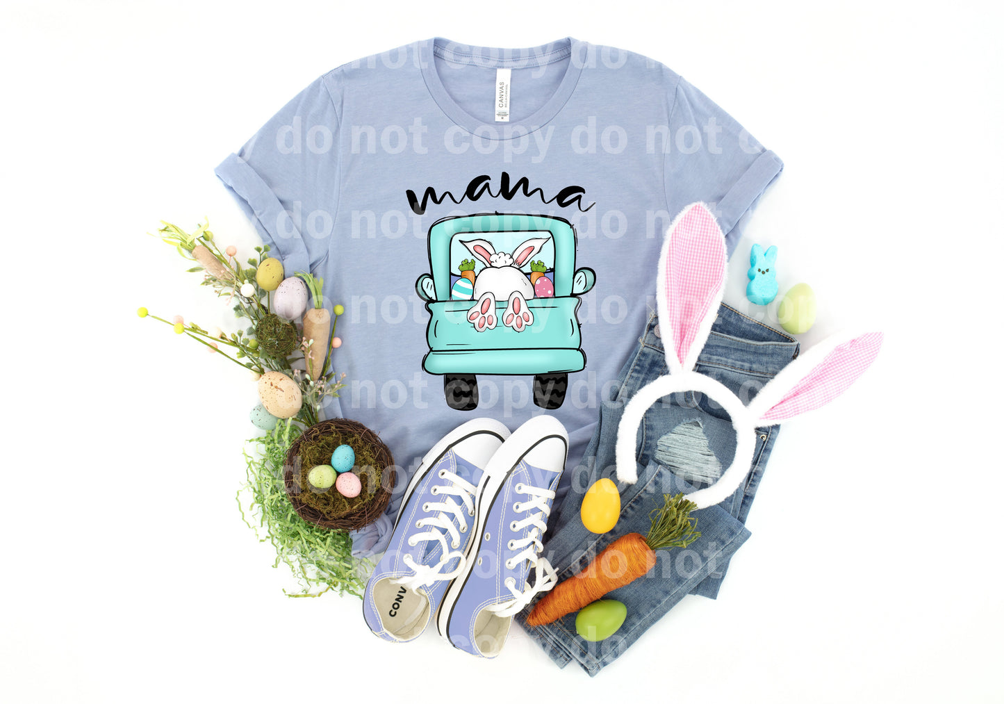 Easter Bunny Truck Mama Dream Print or Sublimation Print
