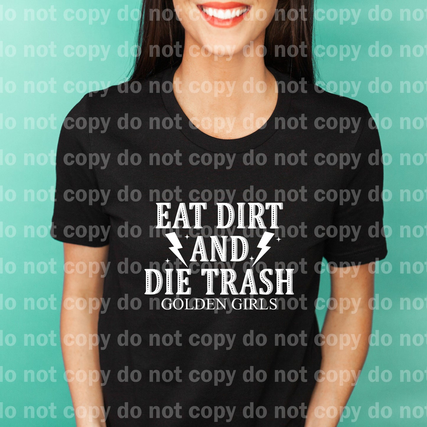 Eat Dirt And Die Trash Impresión de sueños en blanco/negro o impresión de sublimación