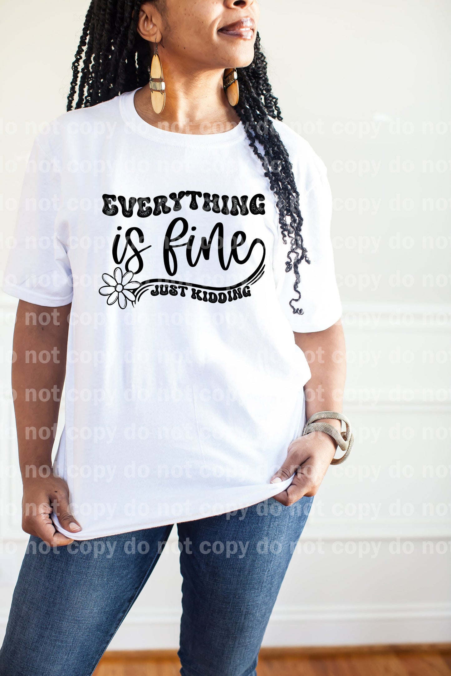 Everything Is Fine Just Kidding Black/White Dream Print or Sublimation Print