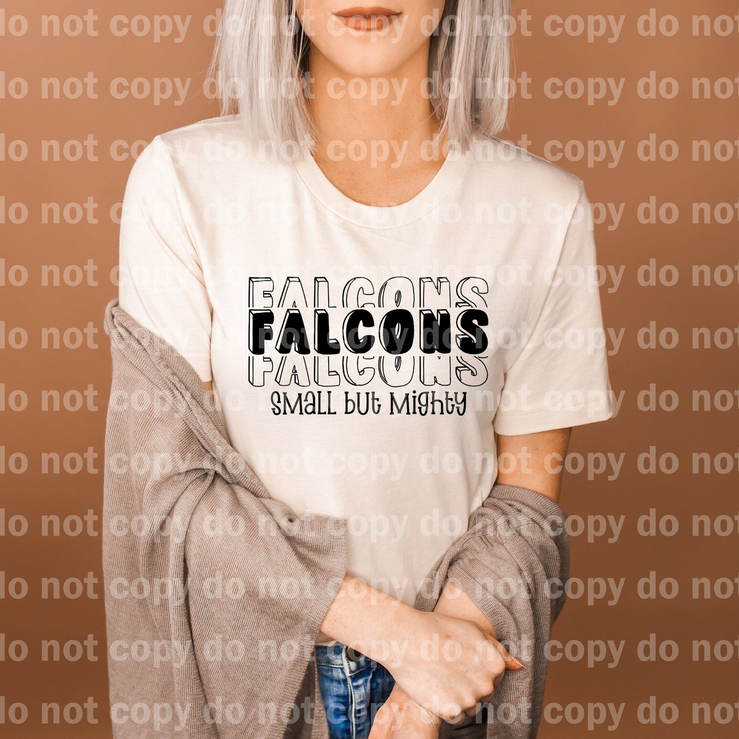 Falcons Small But Mighty Black/White Dream Print or Sublimation Print