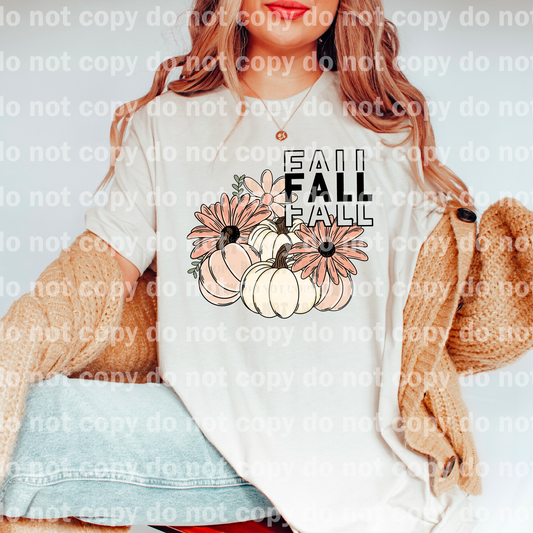 Fall Stacked Pumpkins Floral Dream Print or Sublimation Print