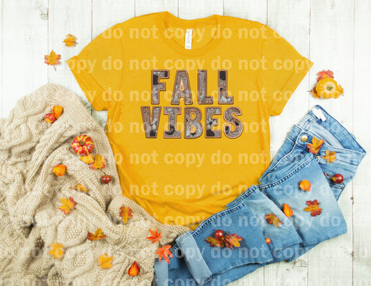 Fall Vibes Faux Embroidered Dream Print or Sublimation Print