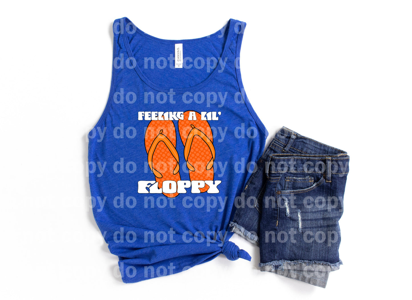 Feeling A Lil Floppy Orange Slippers Black/White Font Dream Print or Sublimation Print