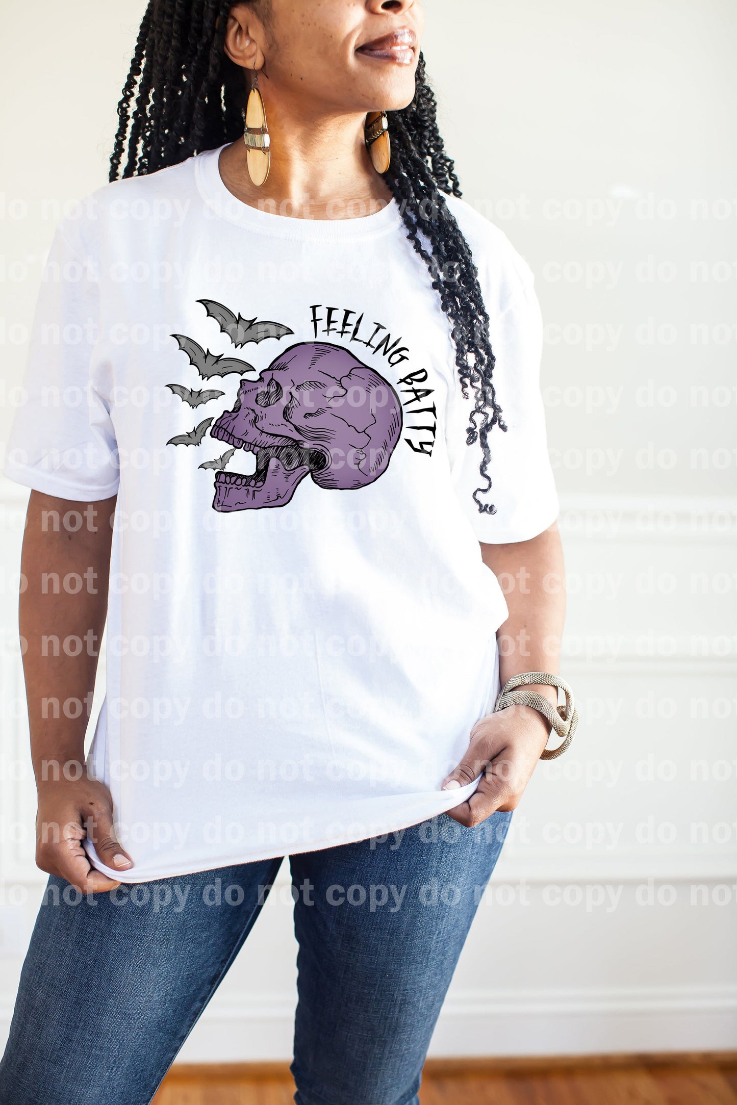 Feeling Batty Skellie Full Color/One Color with Pocket Option Dream Print or Sublimation Print