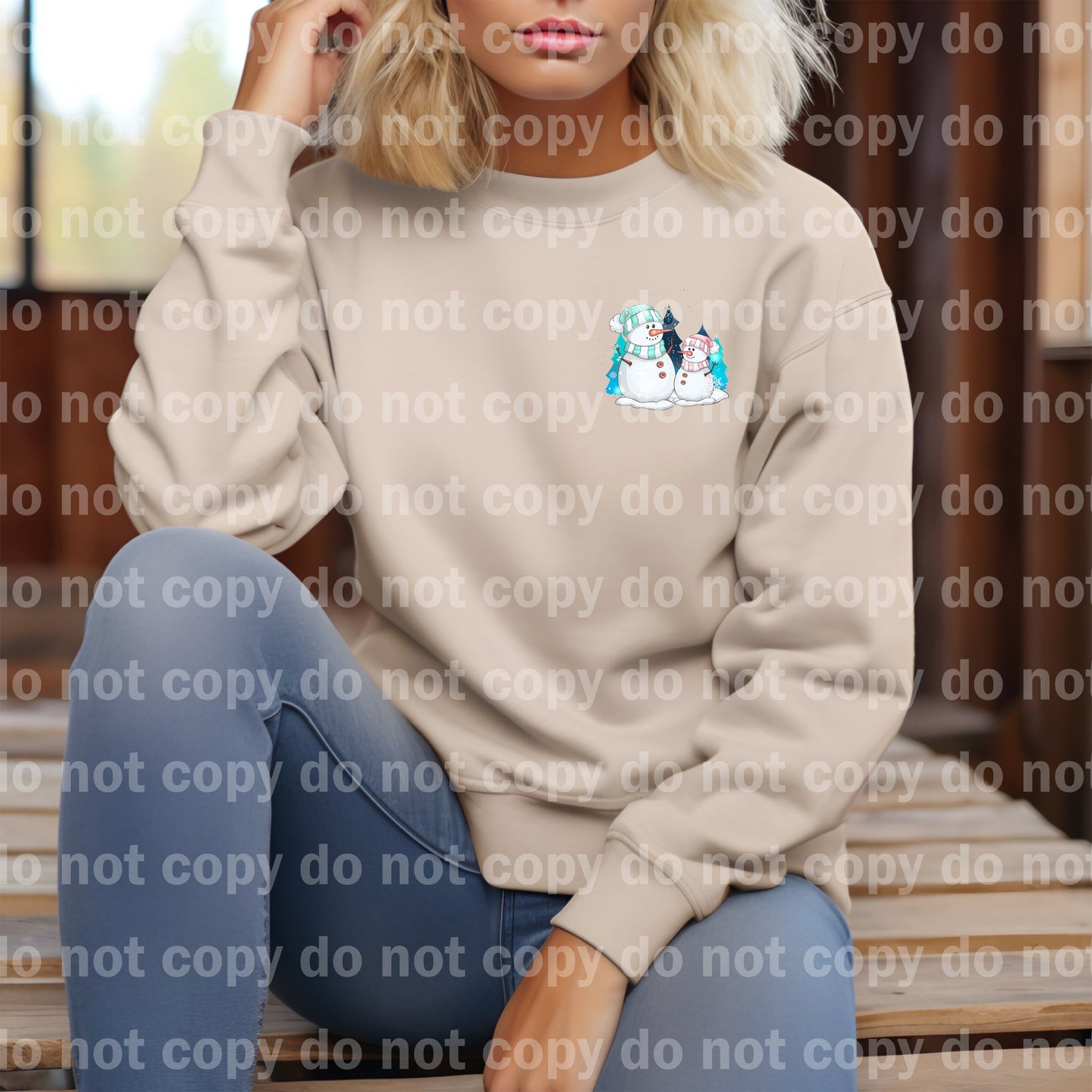 Feeling Frosty Snowman with Optional Sleeve Design Dream Print or Sublimation Print