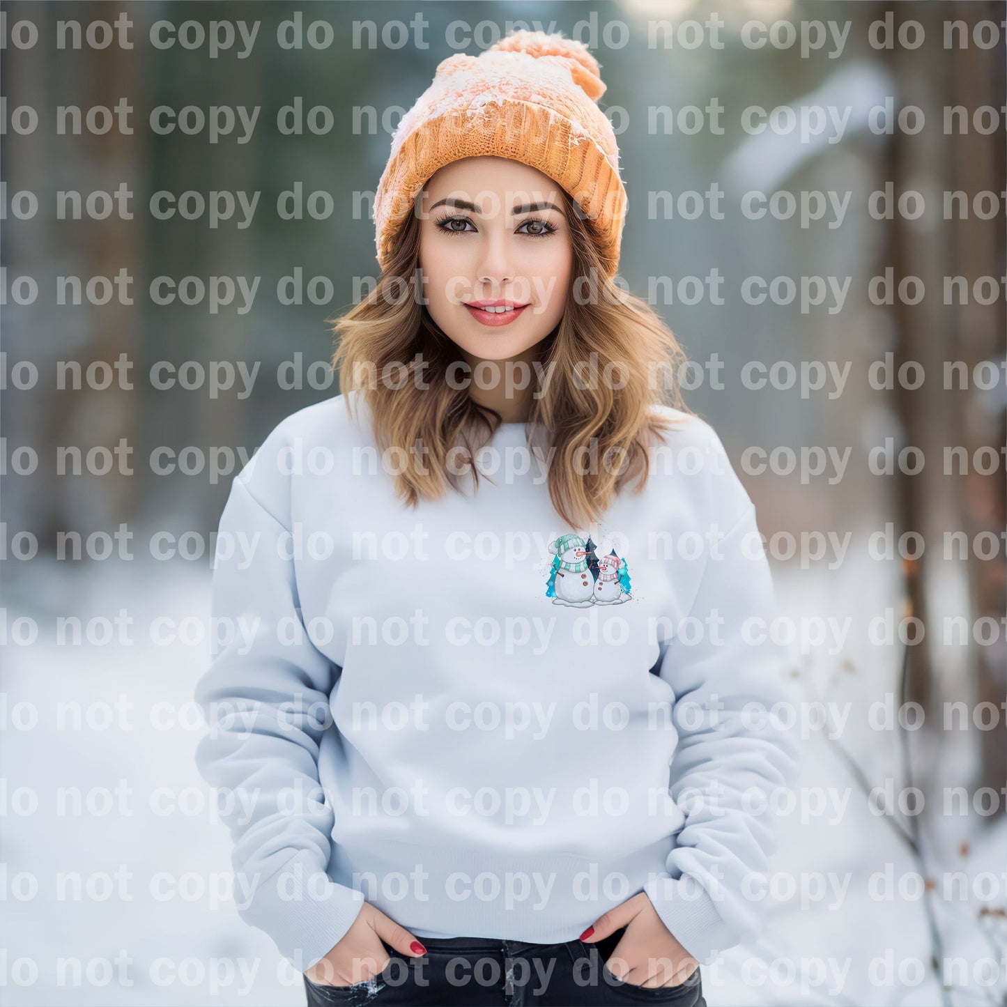 Feeling Frosty Snowman with Optional Sleeve Design Dream Print or Sublimation Print