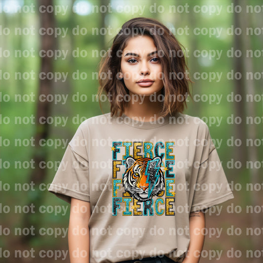 Fierce Embroidery Stacked Tiger Dream Print or Sublimation Print
