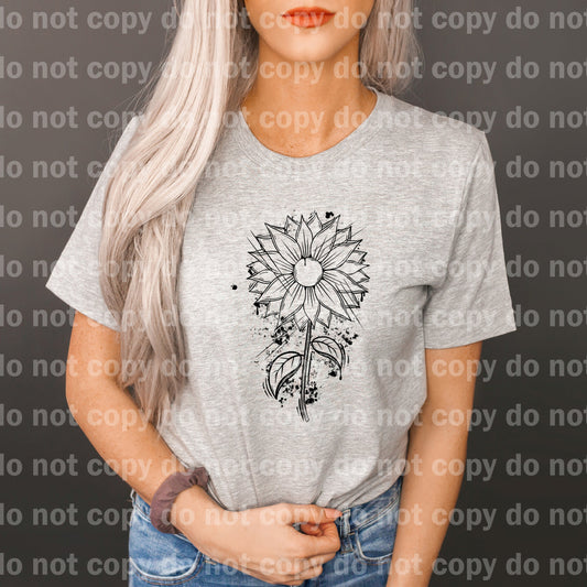 Flower Black Splatter Dream Print or Sublimation Print
