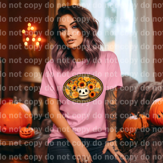 Flowers And Pumpkins Oval Dream Print or Sublimation Print