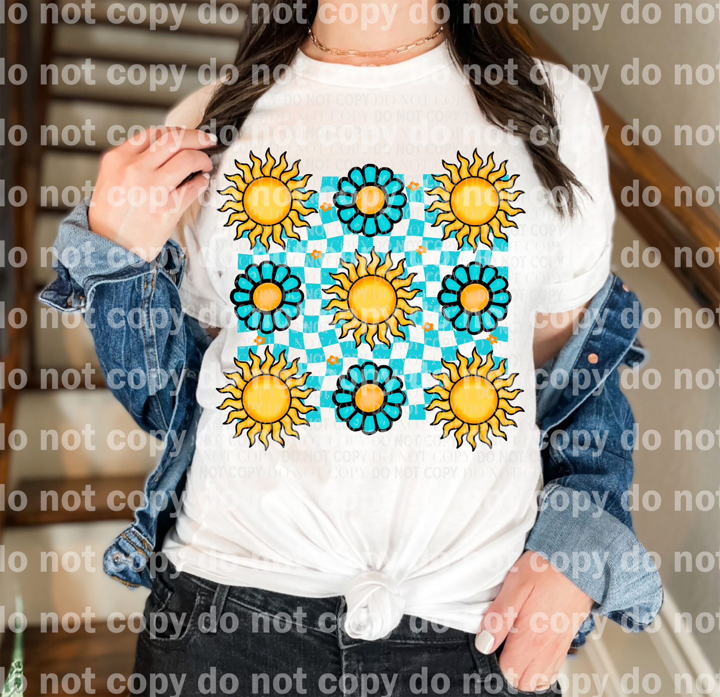 Flowers And Sunshine Plaid with Pocket Option Dream Print or Sublimation Print