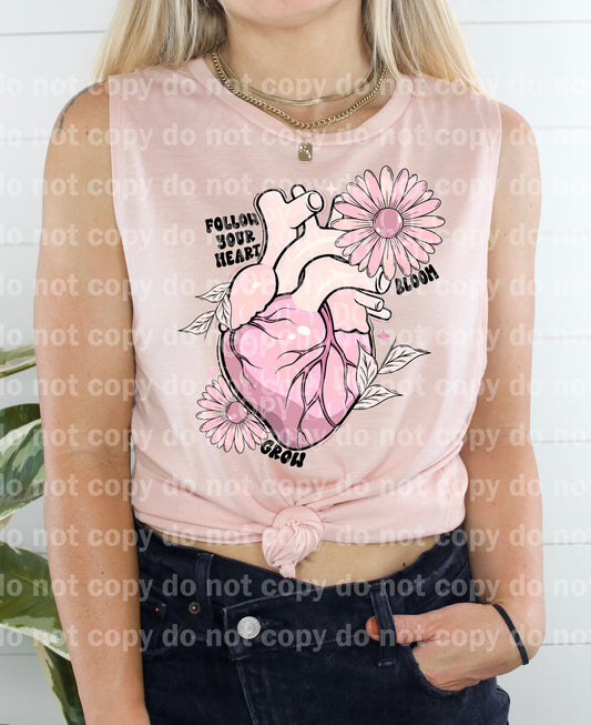 Follow Your Heart Bloom Grow Dream Print or Sublimation Print