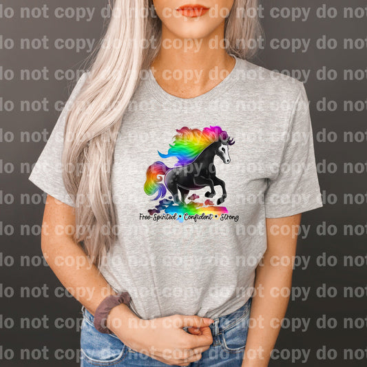 Free Spirited Confident Strong Rainbow Horse Dream Print or Sublimation Print