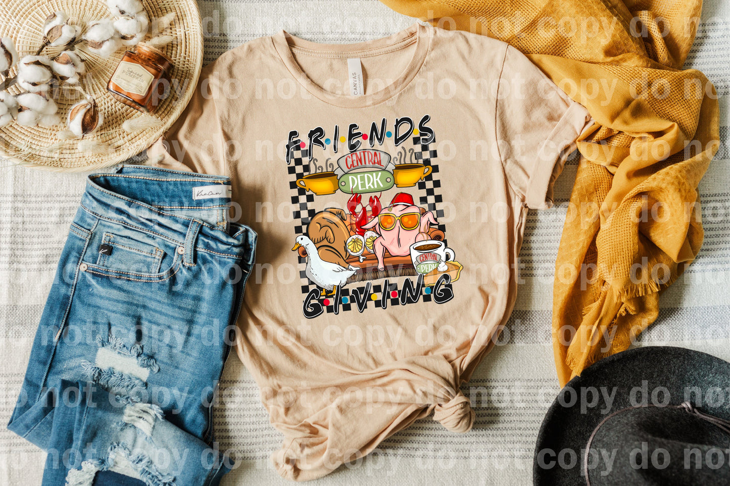 Friends Giving Central Perk with Optional Sleeve Design Dream Print or Sublimation Print