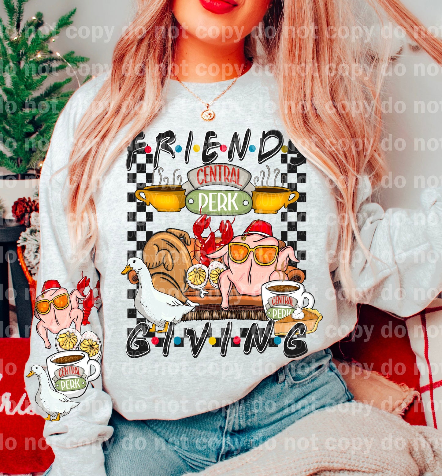 Friends Giving Central Perk con diseño de funda opcional Impresión de ensueño o impresión por sublimación