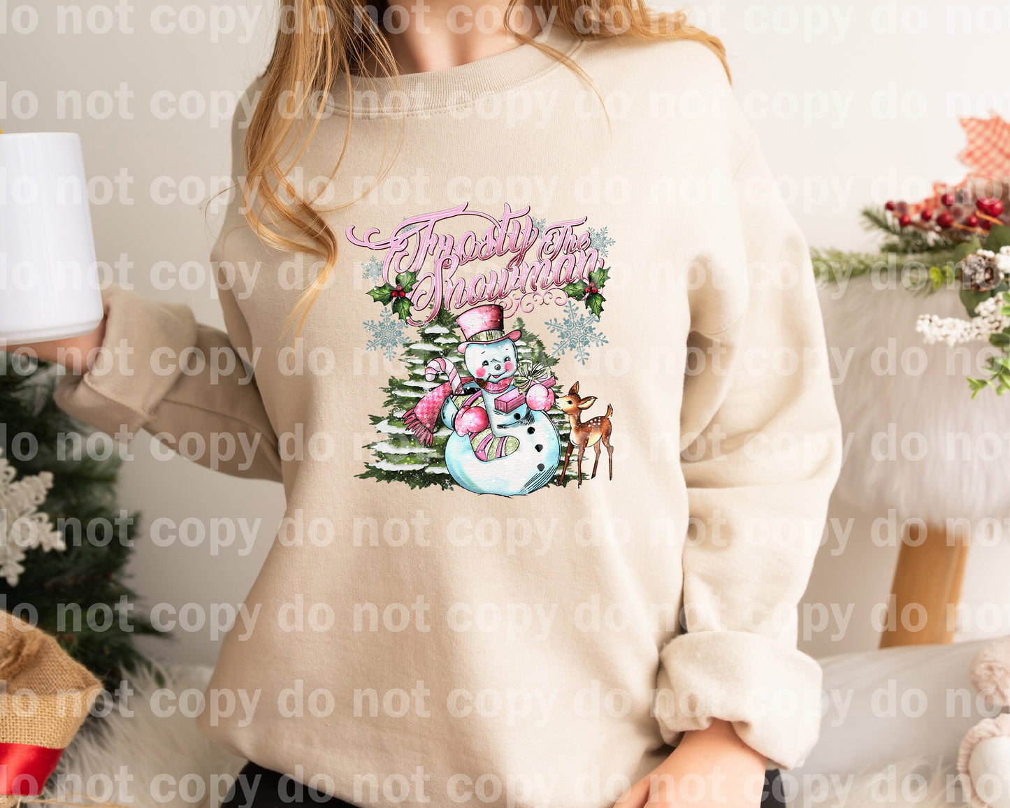 Frosty The Snowman with Optional Sleeve Design Dream Print or Sublimation Print