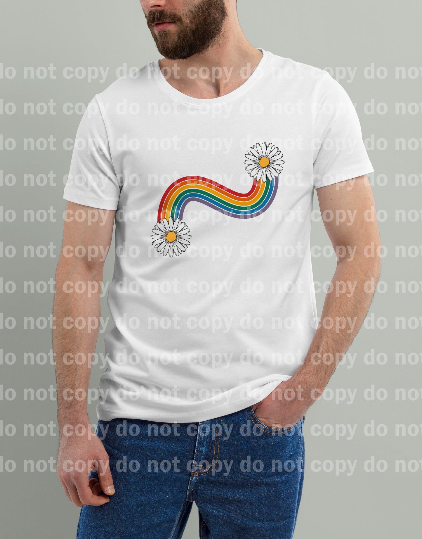 Gay Pride Daisy No Words Dream Print or Sublimation Print