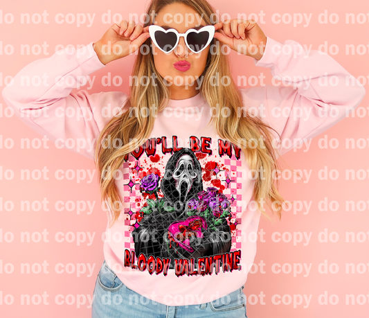 You'll Be My Bloody Valentine Checkered Stars Dream Print or Sublimation Print