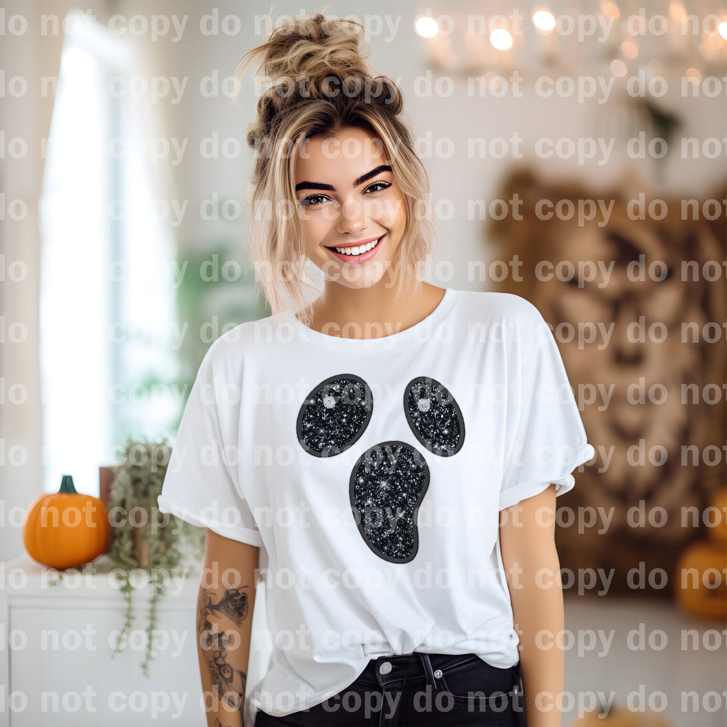 Ghost Face Embroidered Dream Print or Sublimation Print