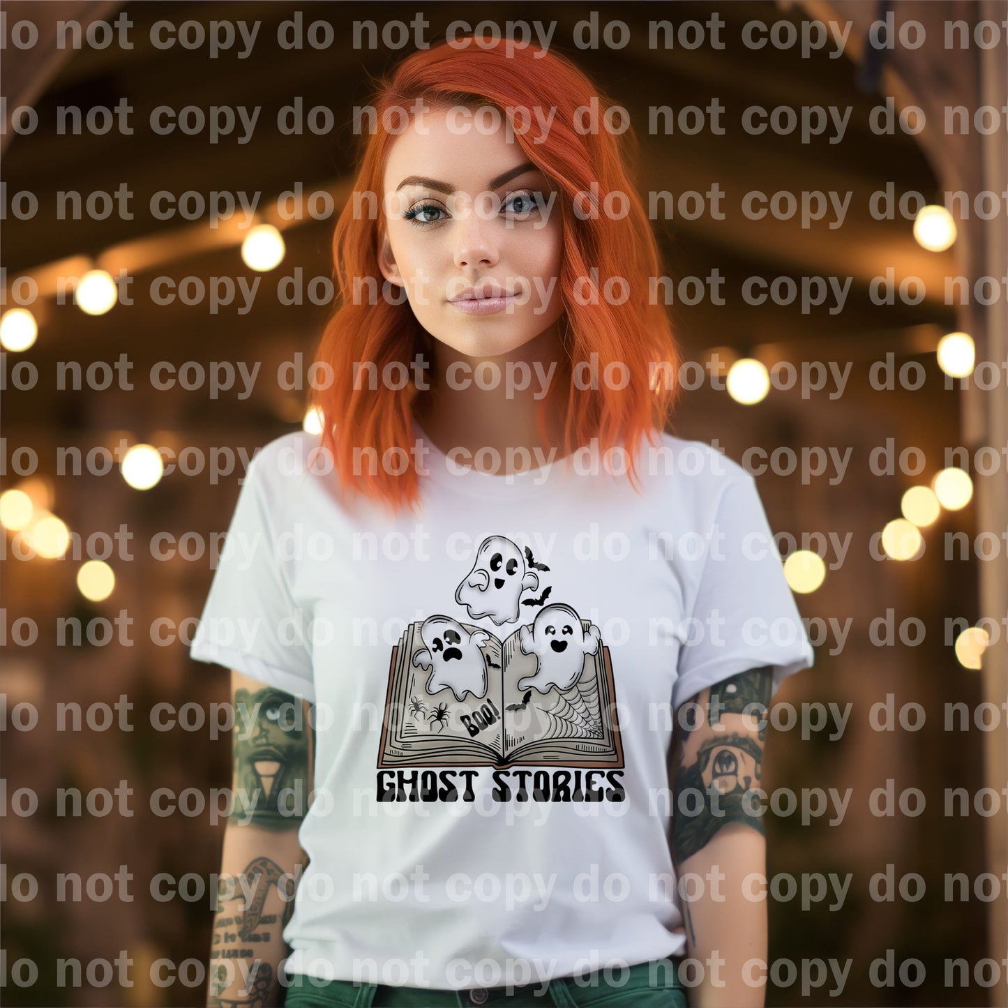 Ghost Stories Tan Brown Black with Pocket Option Dream Print or Sublimation Print
