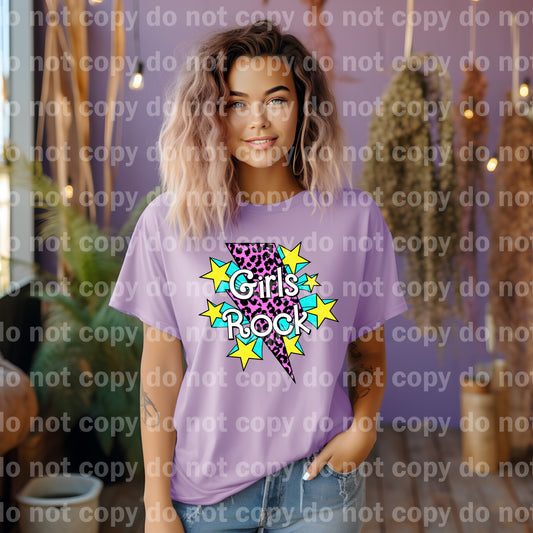Girls Rock Bolt With Stars Dream Print or Sublimation Print