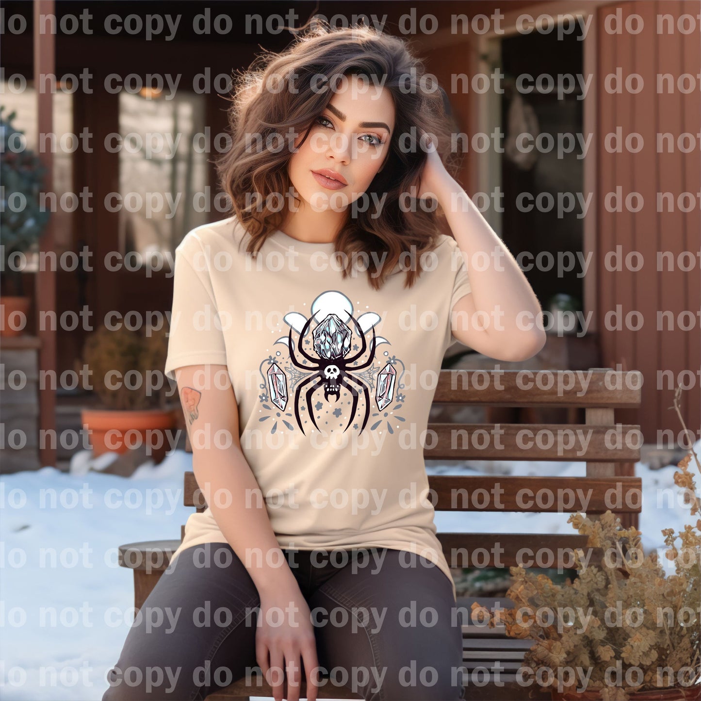 Gray Crystal Spider Dream Print or Sublimation Print