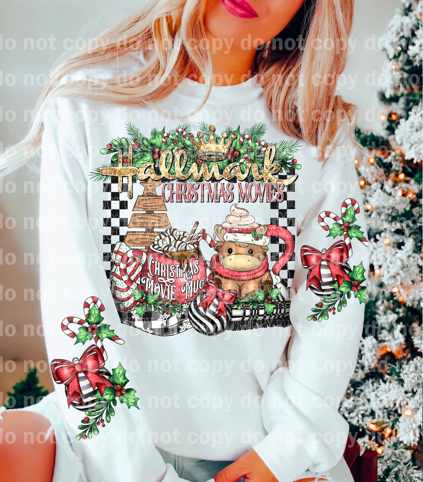 Hallmark Christmas Movies with Optional Sleeve Design Dream Print or Sublimation Print