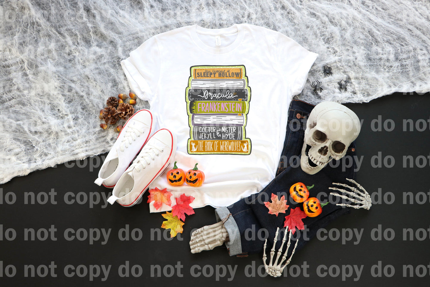 Halloween Books Green Outline Dream Print or Sublimation Print