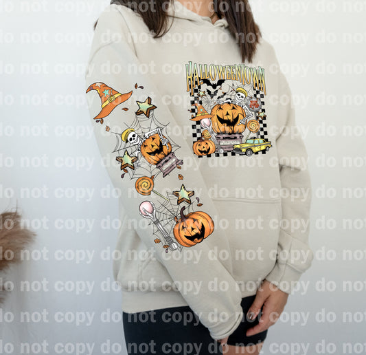 Ciudad de Halloween con diseño de funda opcional Impresión de ensueño o impresión por sublimación