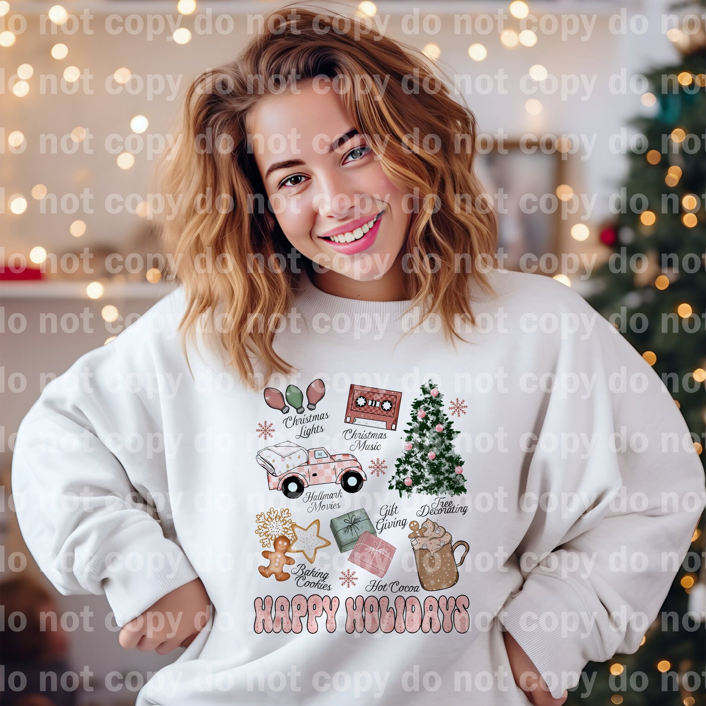 Happy Holidays Chart Dream Print or Sublimation Print
