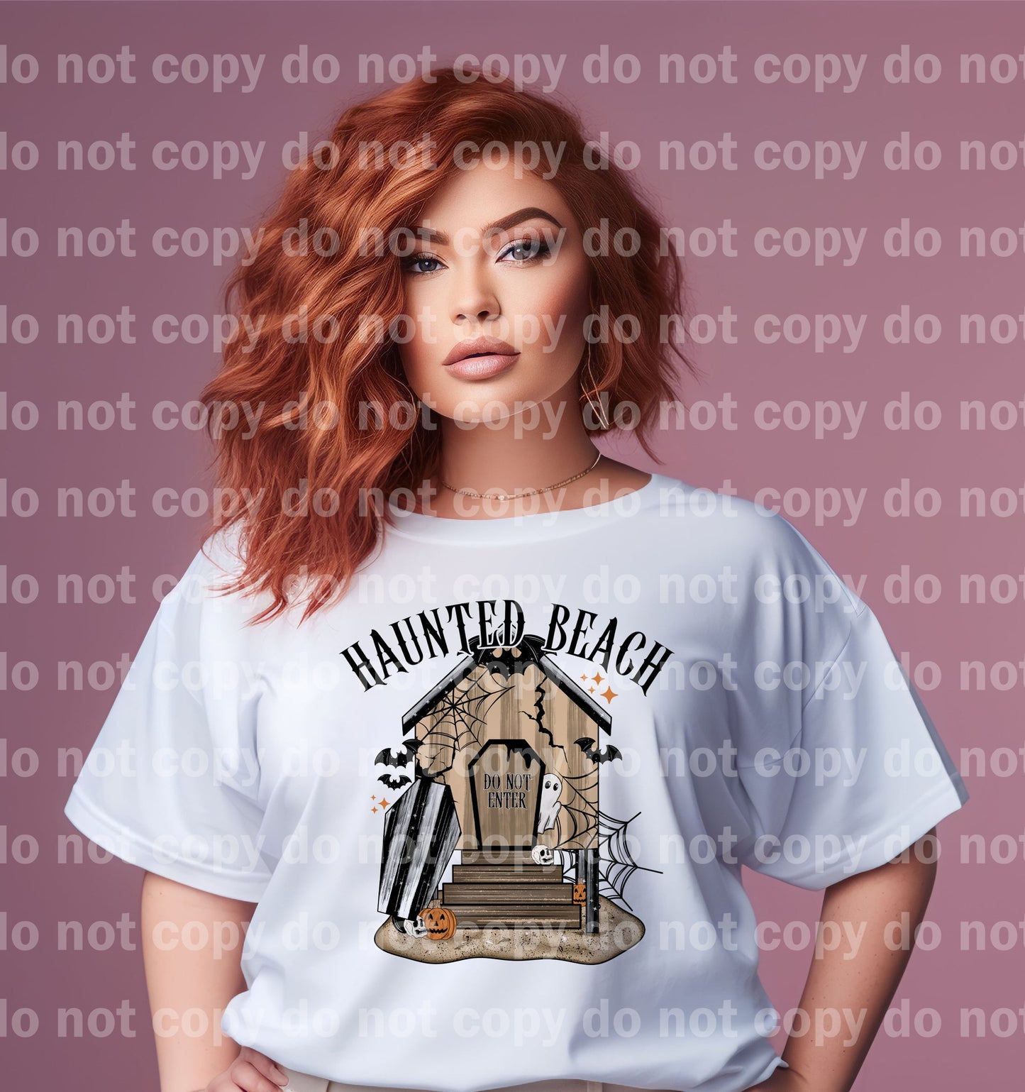 Haunted Beach Do Not Enter with Optional Sleeve Design