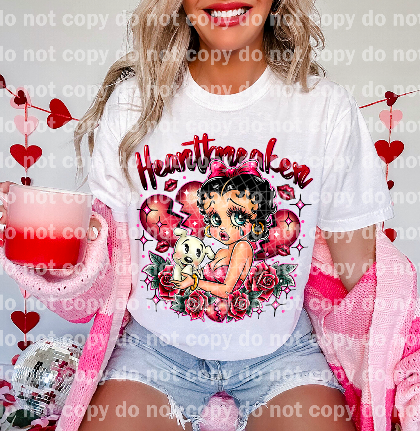 Heart Breaker Betty with Optional Sleeve Design Dream Print or Sublimation Print