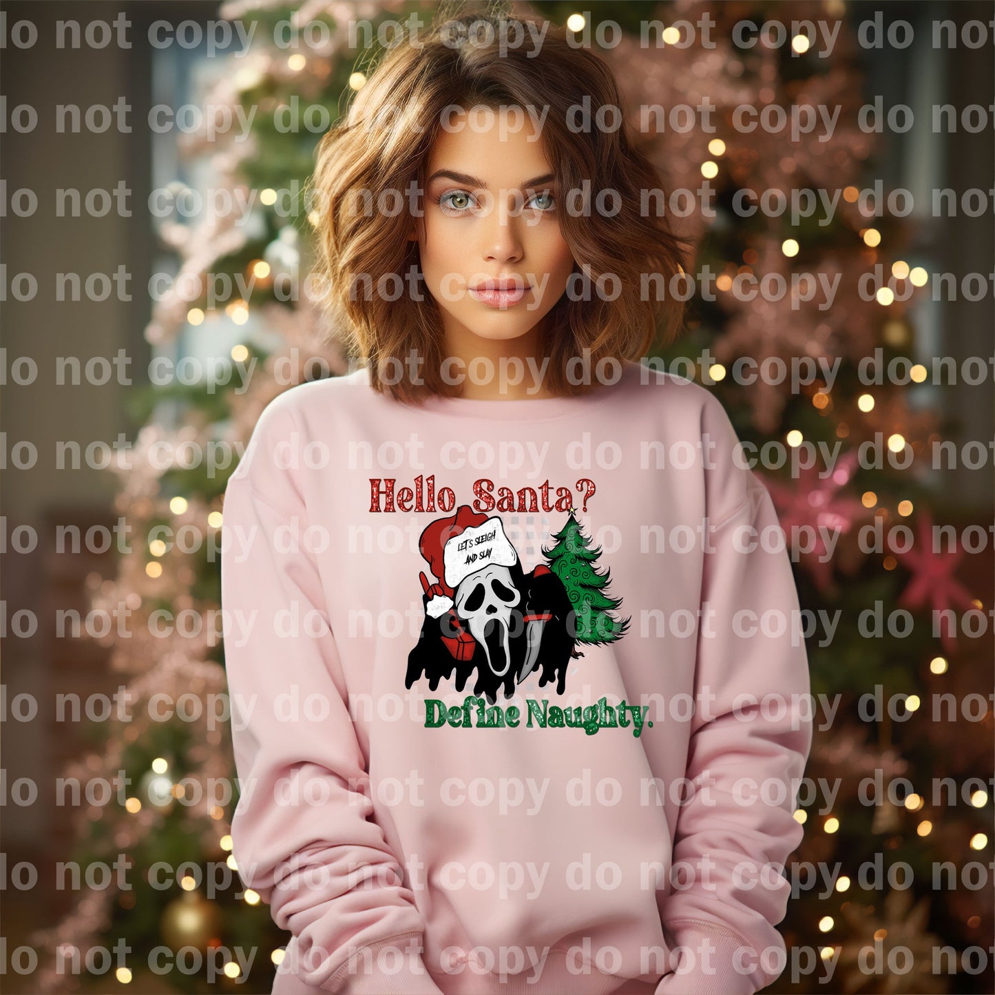 Hello Santa Define Naughty Dream Print or Sublimation Print