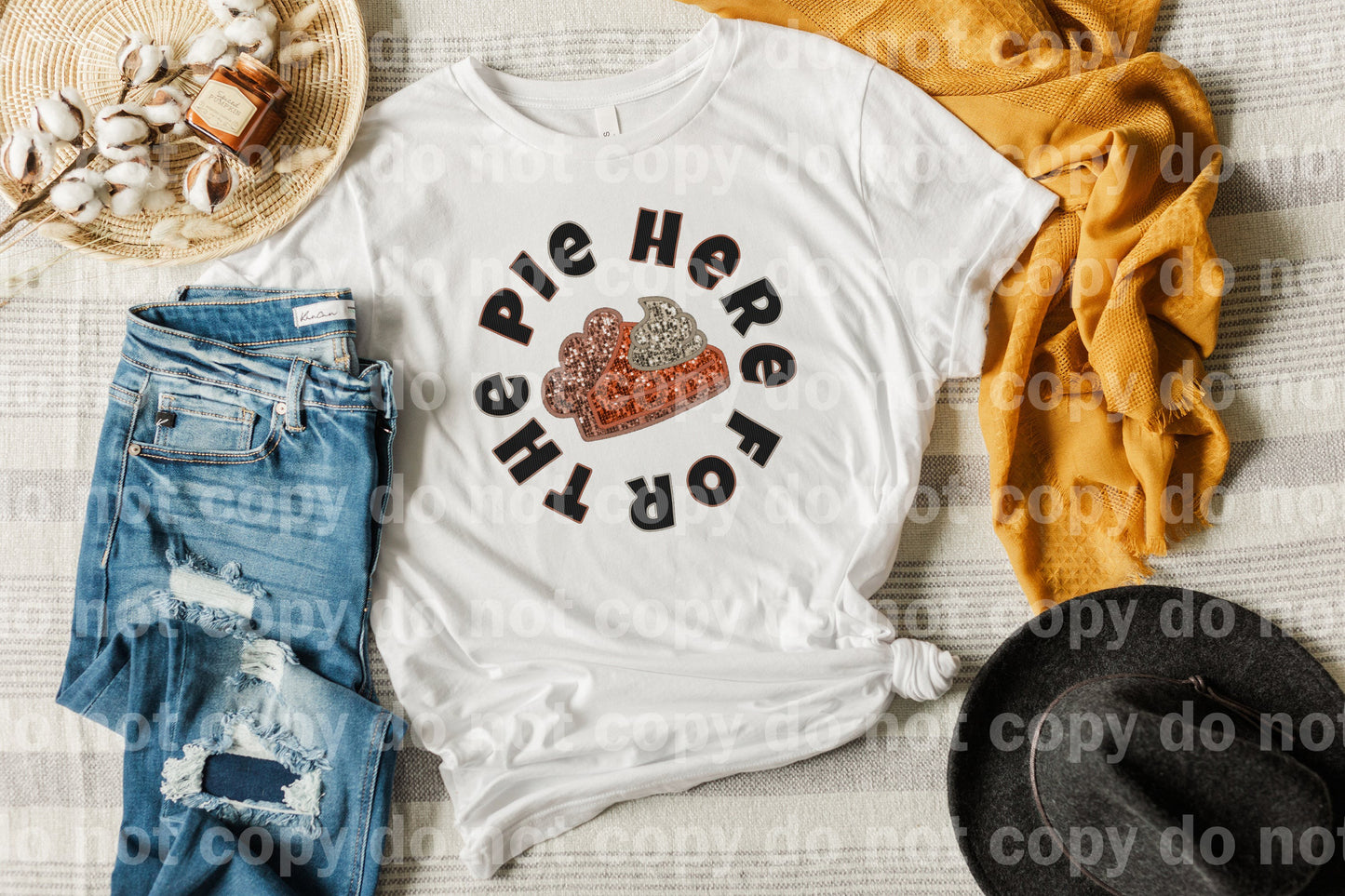 Here For The Pie Embroidery Dream Print or Sublimation Print