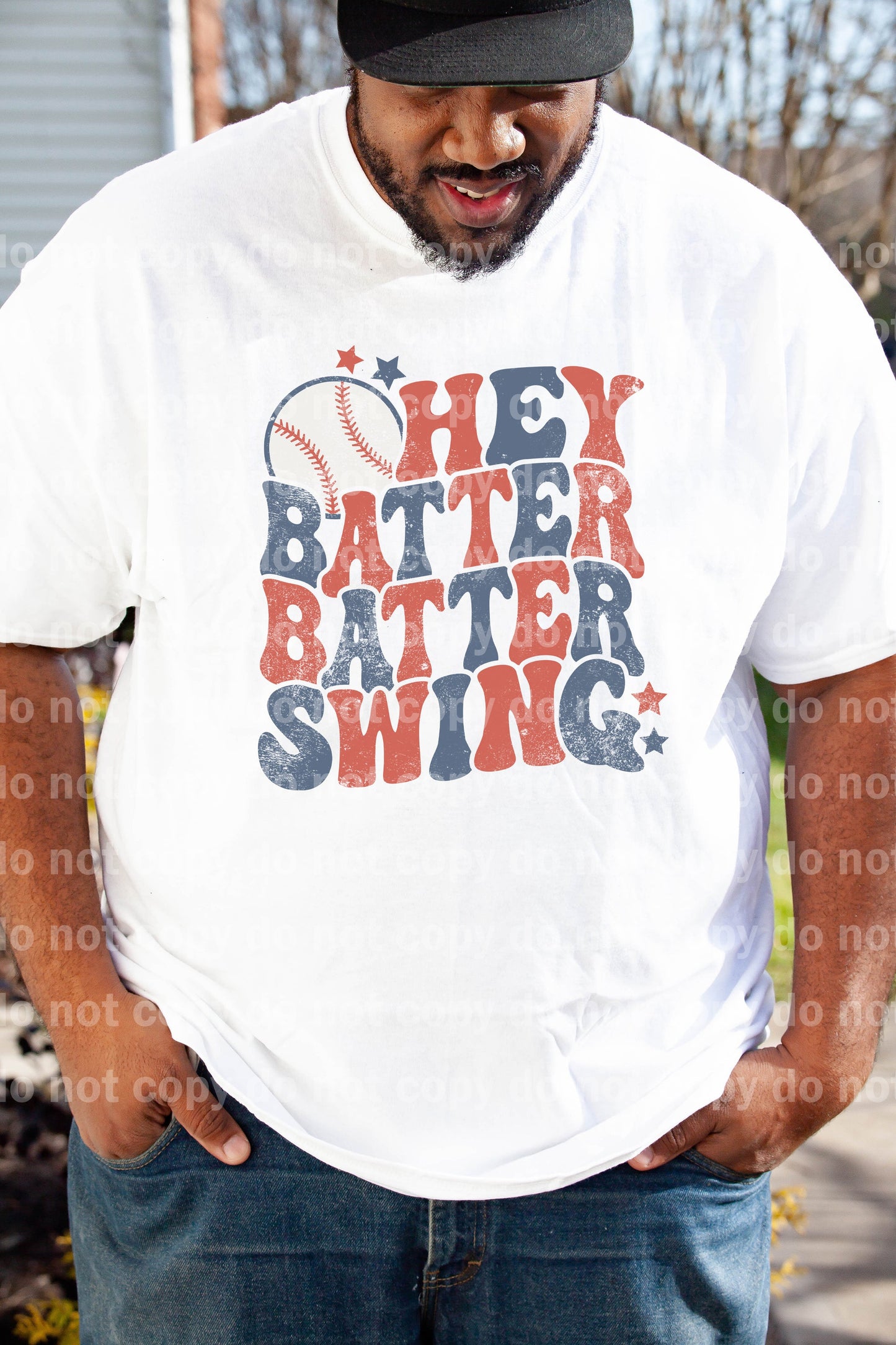 Hey Batter Batter Swing Distressed/Non Distressed Dream Print or Sublimation Print