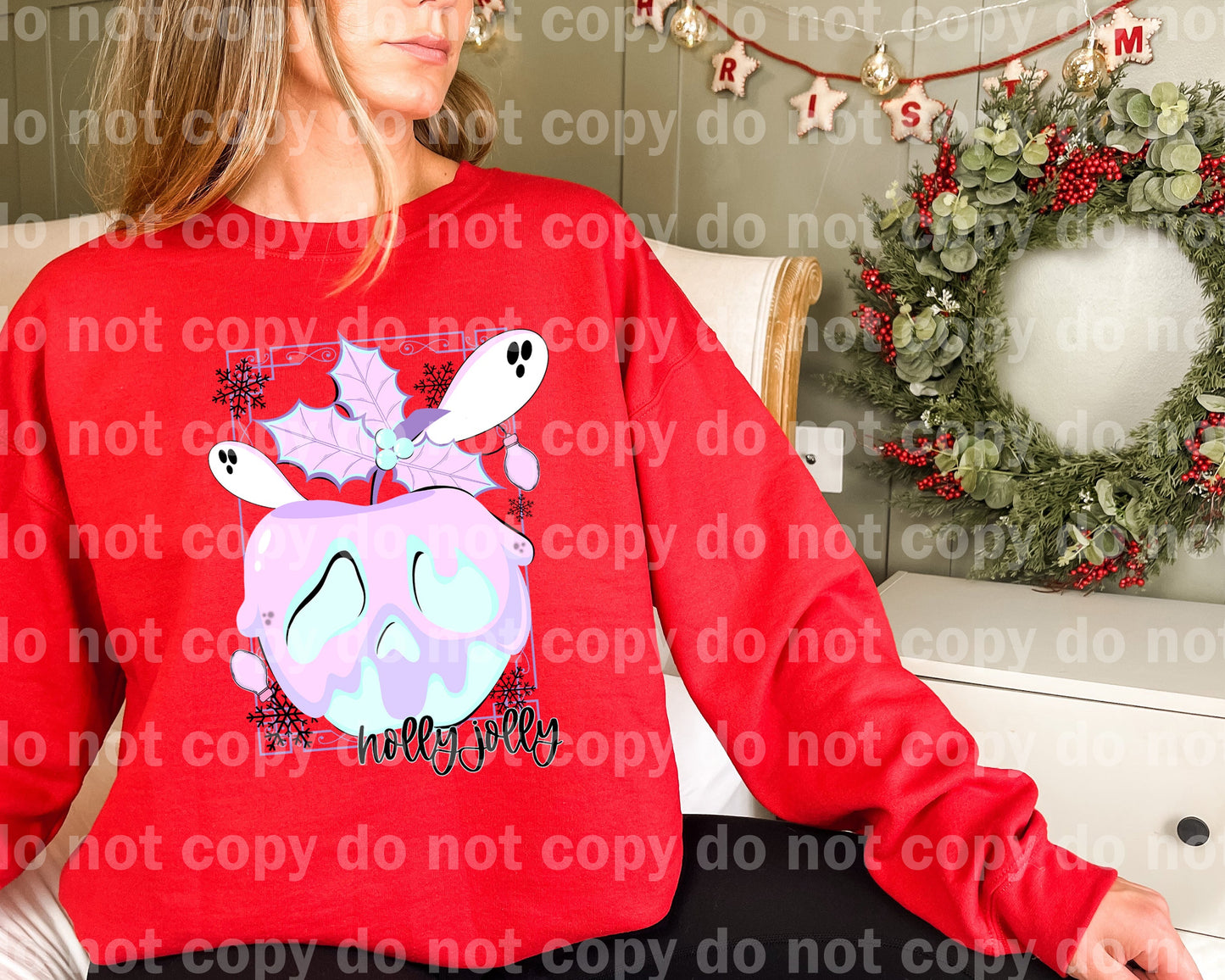 Holly Jolly Poison Apple Pastel with Pocket Option Dream Print or Sublimation Print